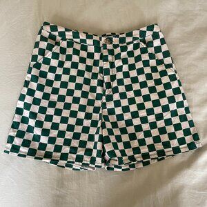 Green Checkered Short